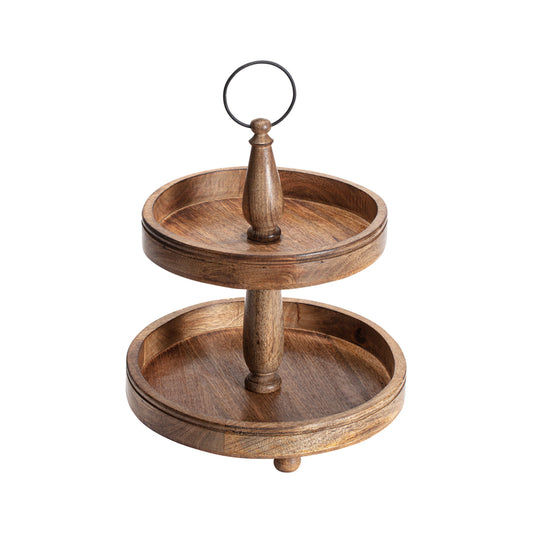 Mangowood Two-Tier Stand