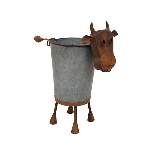 Rusty Cow Planter Box